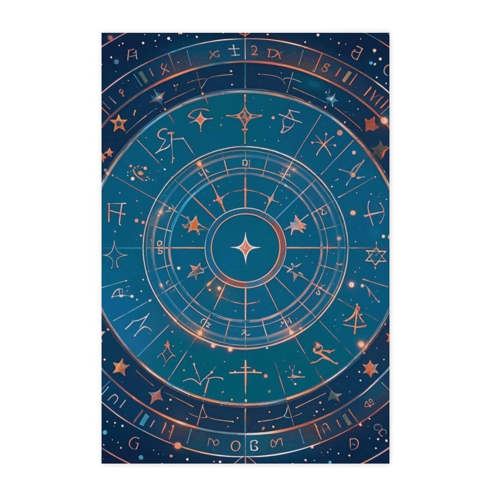 Autocollants muraux horoscope pour créer une ambiance bohème et astro dans votre chambre
