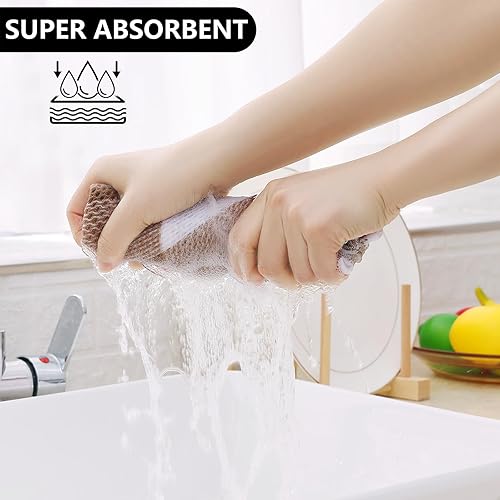 Miniatura 2 de Homaxy Trapos de cocina a cuadros de 100% algodón, 12 x 12 pulgadas, paños de cocina súper suaves y absorbentes, de secado rápido, paquete de 12,