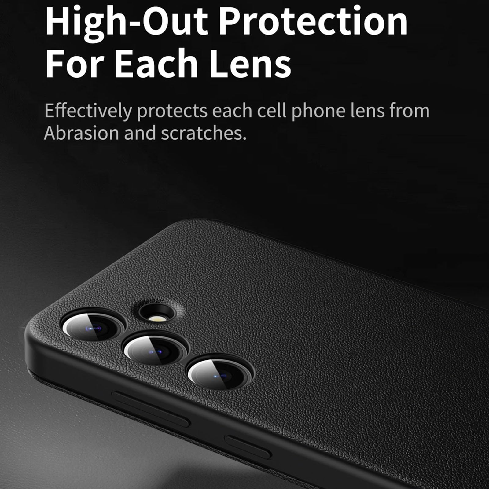 Flip Custodia per Samsung Galaxy S25 Ultra/S25 Plus/S25, Smart Specchio View Telefono Caso con Schede Slot Antiurto Pelle Copertura,Nero,S25 Ultra