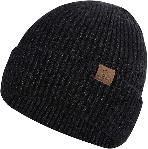 Gorro grande XXL para cabezas grandes de 23.6 a 25.6 pulgadas, gorro de punto de invierno grande acanalado, gorra de esquí