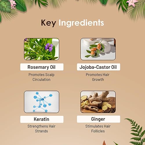 Miniatura 8 de Herbishh Champú y acondicionador para engrosar el cabello con extracto de jengibre  Adecuado para todo tipo de cabello  Sin sulfatos ni parabenos