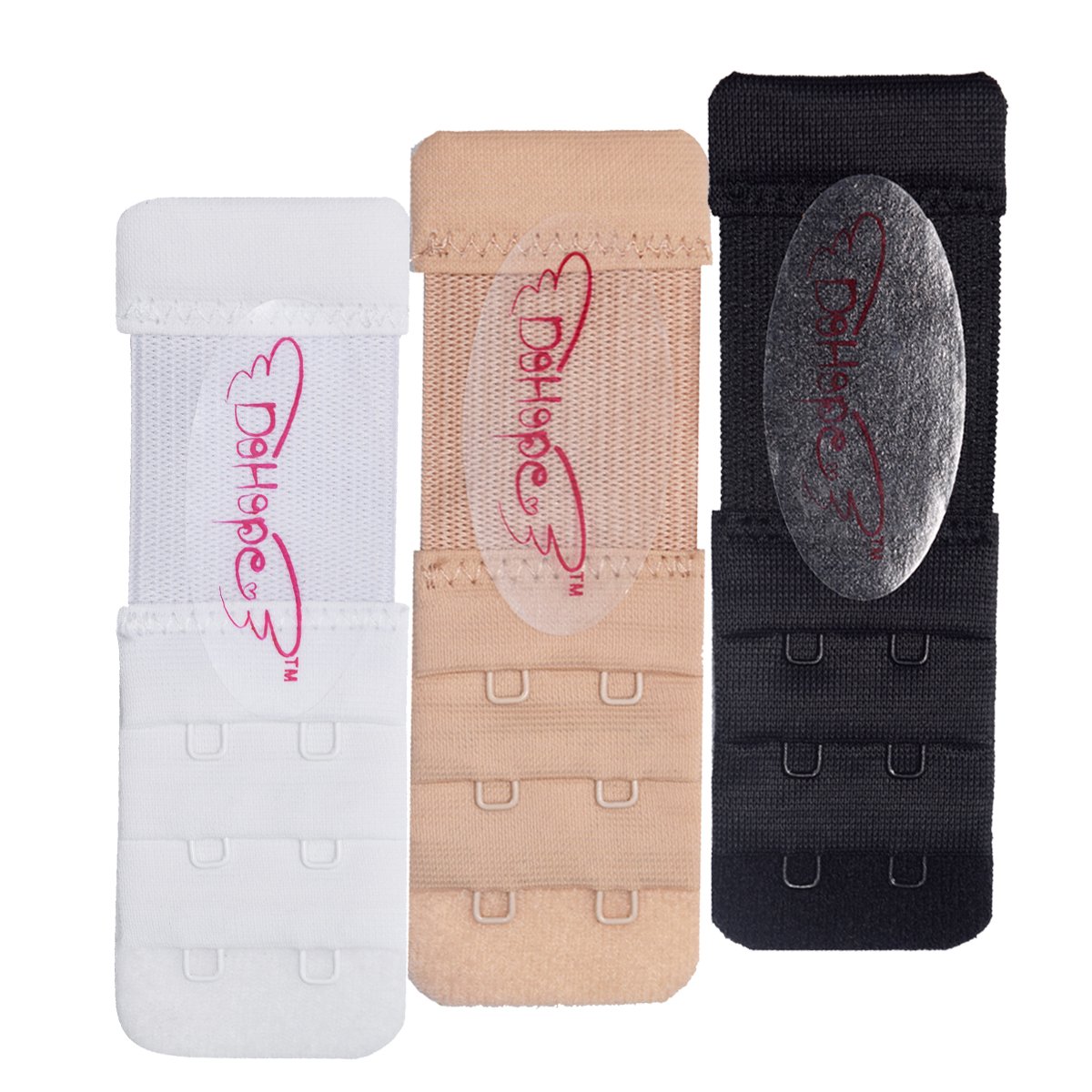 DoHope Elastic Adjustable Bra Extender 2 Hook 3 Rows Narrow Bra Band