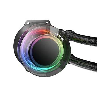 Antec Vortex 240 ARGB 240mm AIO Sıvı İşlemci Soğutucu, 2x120mm Fusion PWM ARGB Fan, Intel/AMD, Siyah