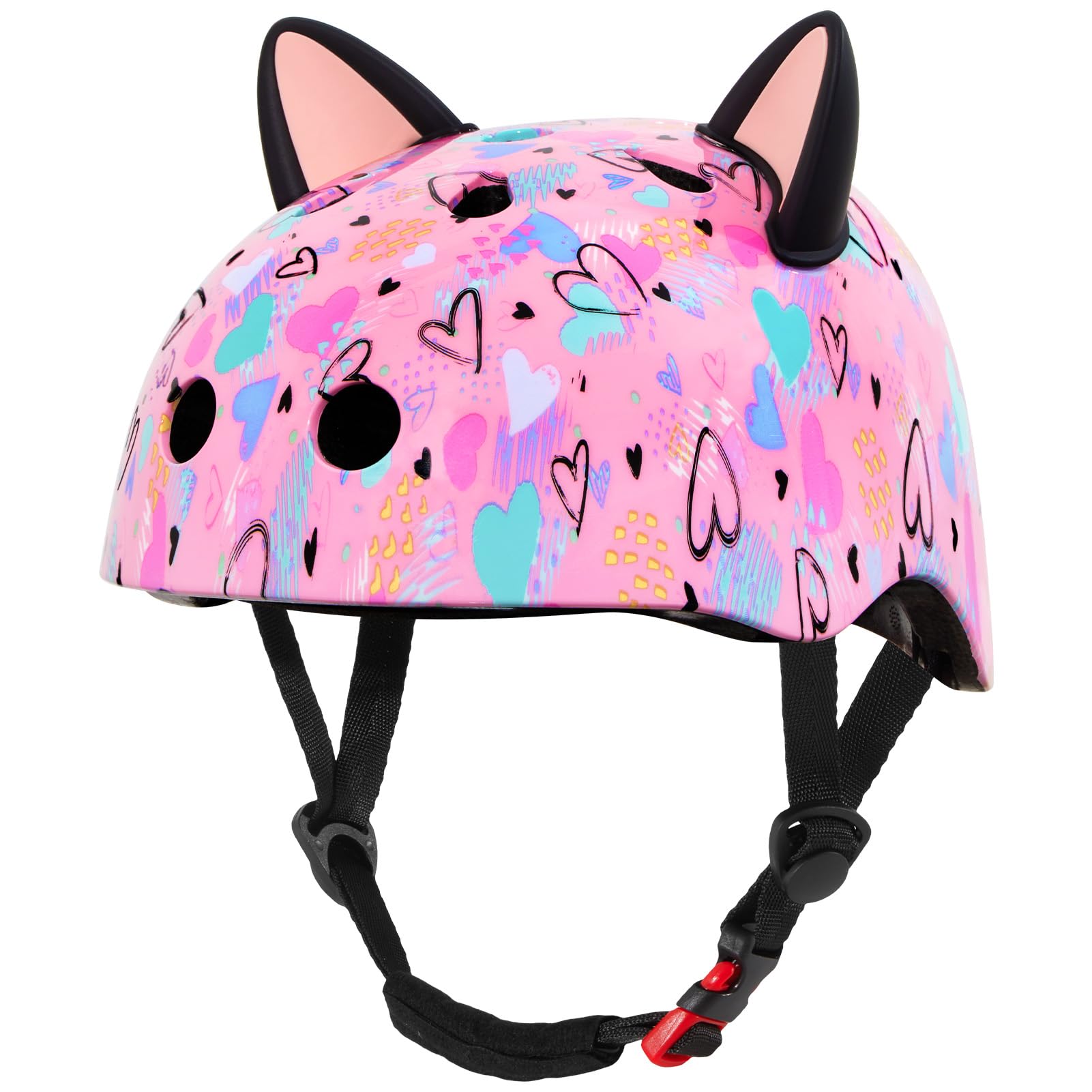 Lemmeko Kids Bike Helmet with DIY Cat Ears