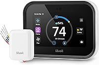 Levoit Aura 400S Smart WiFi Thermostat: Alexa/Google Compatible, Energy Saving, 4" Touchscreen, 16 Sensors, C-Wire Included, DIY Install