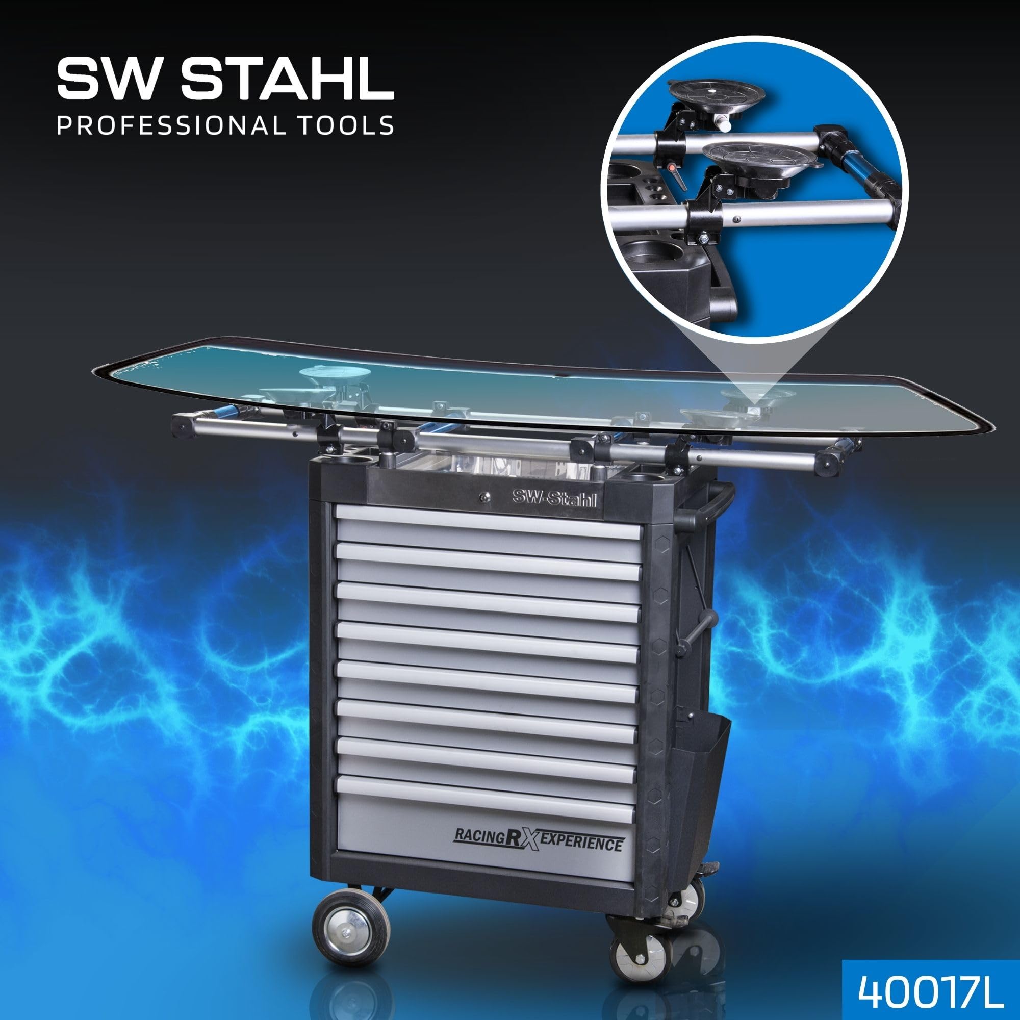 SW-Stahl 40017L Montagegestell 100 kg - Autoglas Saugheber Vakuumheber