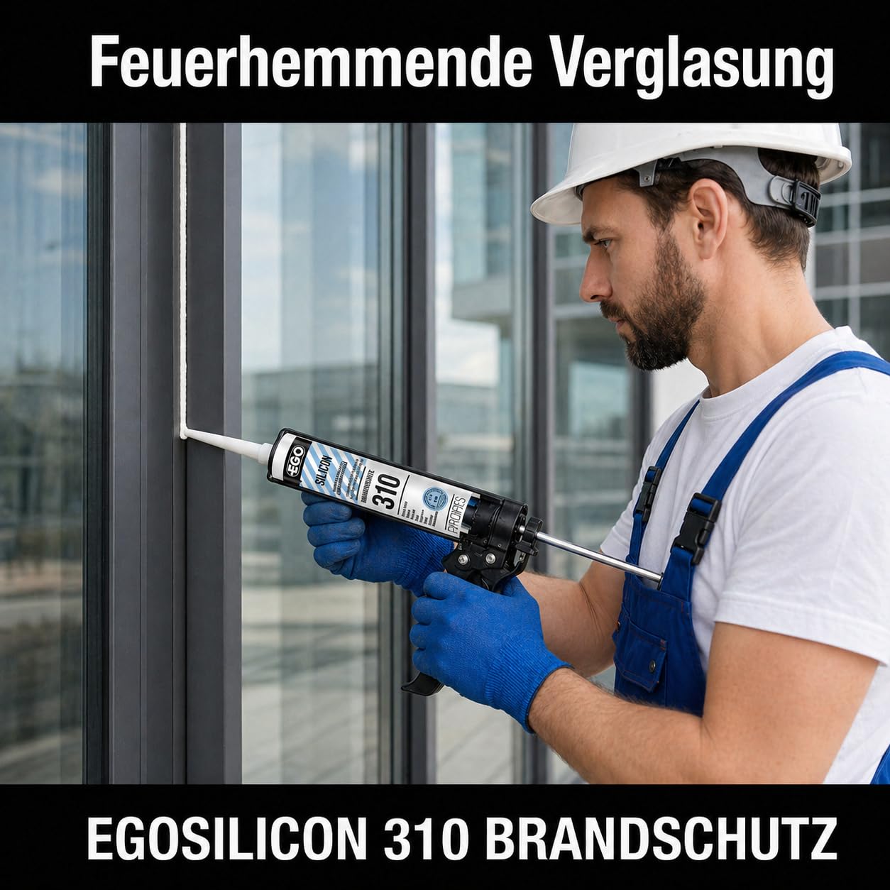 EGOSILICON 310 B1 Brandschutz-Silikon – 20x 310 ml Kartuschen – ideal für feuerhemmende Verglasungen & Fugen mit hohen Brandschutzanforderungen weiss