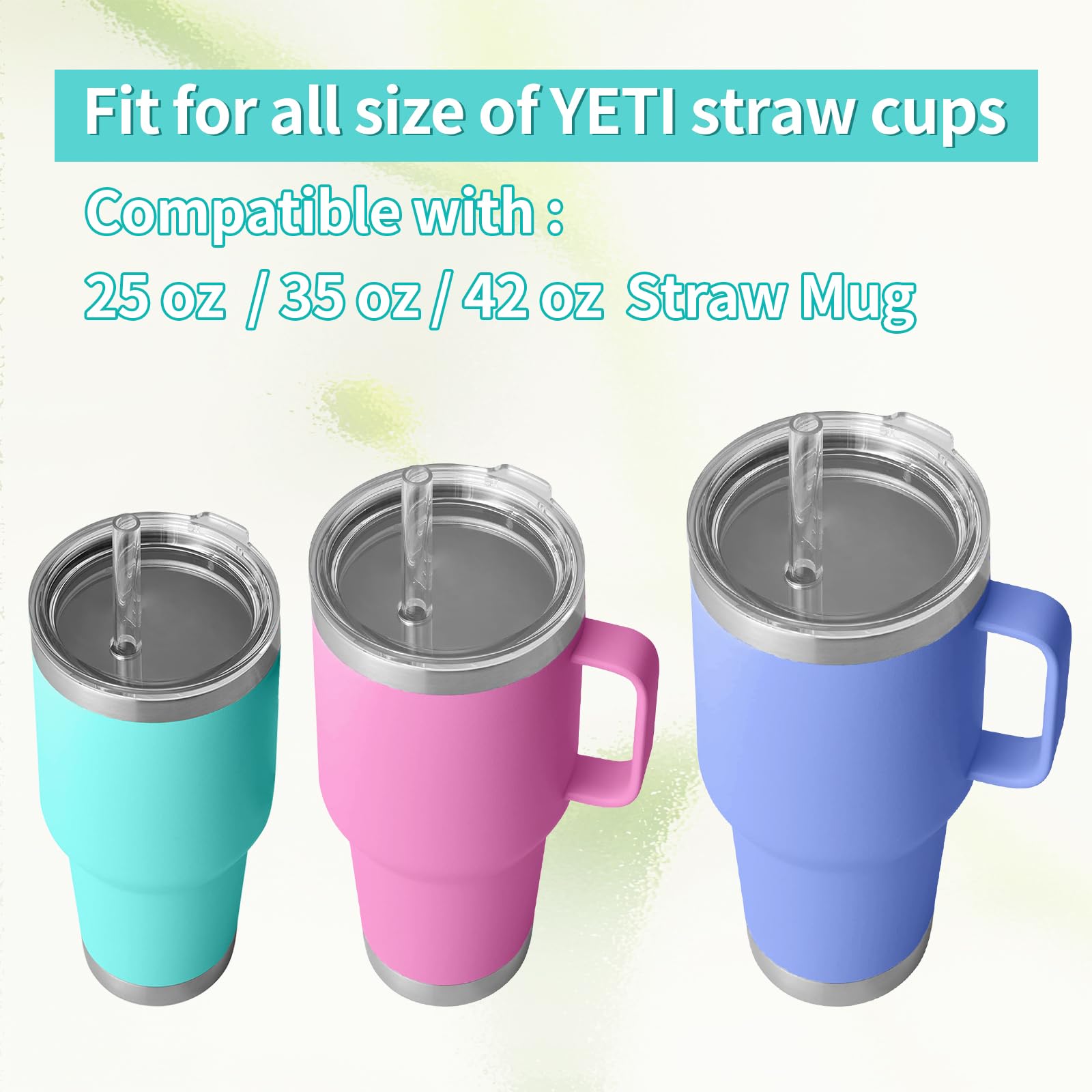 Amazon.com: ZIZAISM 3set Straw Cover Cap for Yeti Rambler Tumbler