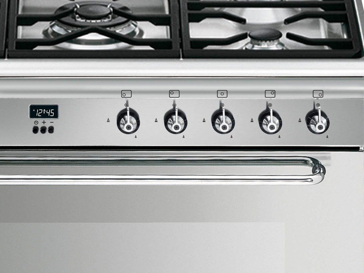 Smeg SCD90GVX four et cuisinière Acier inoxydable Gaz A - Fours et cuisinières (Cuisinière, Acier inoxydable, Rotatif, Devant, Électronique, Gaz)