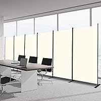 Vista 16 de Divisor de Habitación de 6 Pies, Divisores de Habitación Portátiles y Pantallas de Privacidad Plegables, Divisor de Tela de 132'' de Ancho