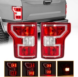 RANSOTO Brake Tail Lights Rear Lamp Compatible With 2018 2019 2020 Ford F-150 F150 Include Bulbs Replace Number JL3Z13405H JL3Z-13405-H JL3Z13404H JL3Z-13404-H(Left and Right Side)
