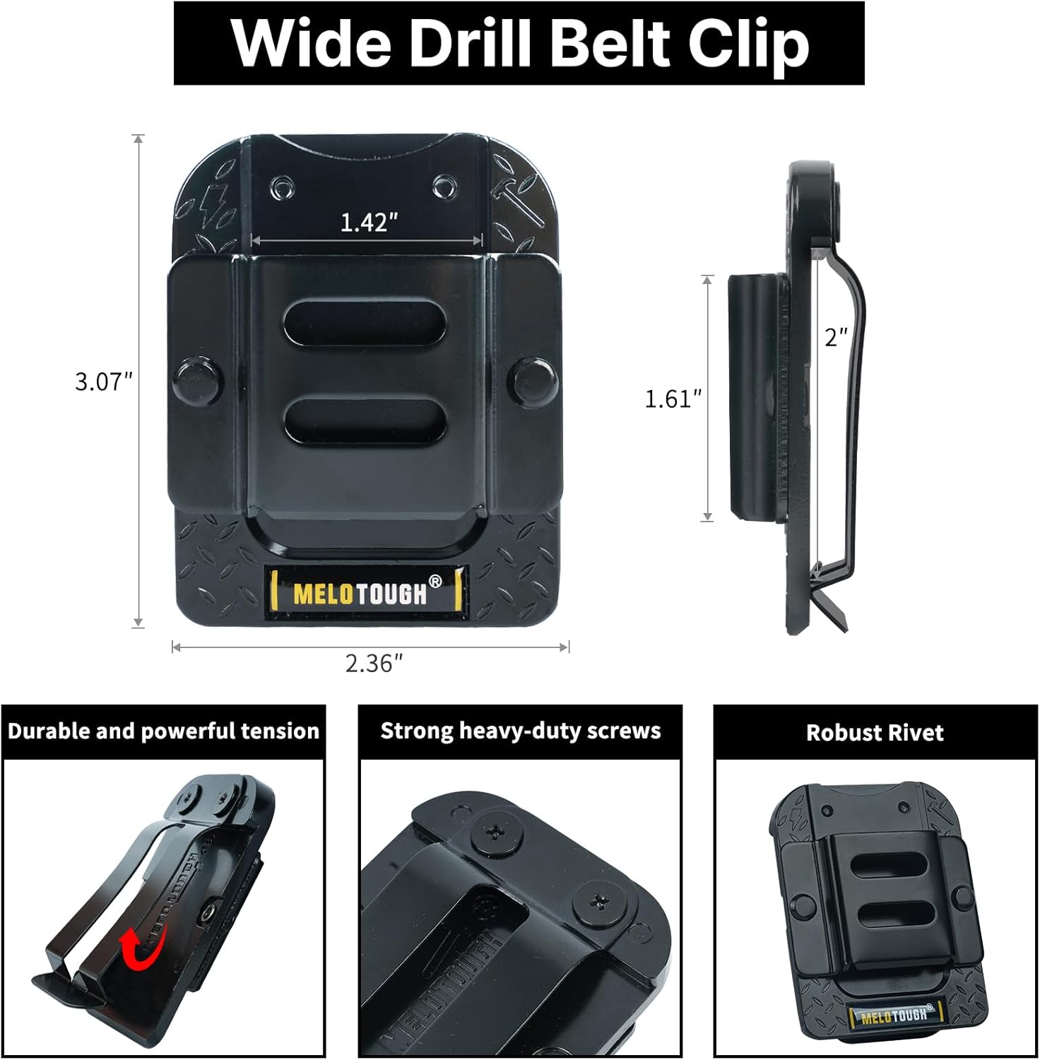 MELOTOUGH Drill Holder for Belt, Small Tool Backpack for Men 30 Multi-Storage Pockets Heavy Duty Tool Bag Backpack with Dual-Form Shoulder Strap for Electrician, HVAC, Technician - Water Resistant