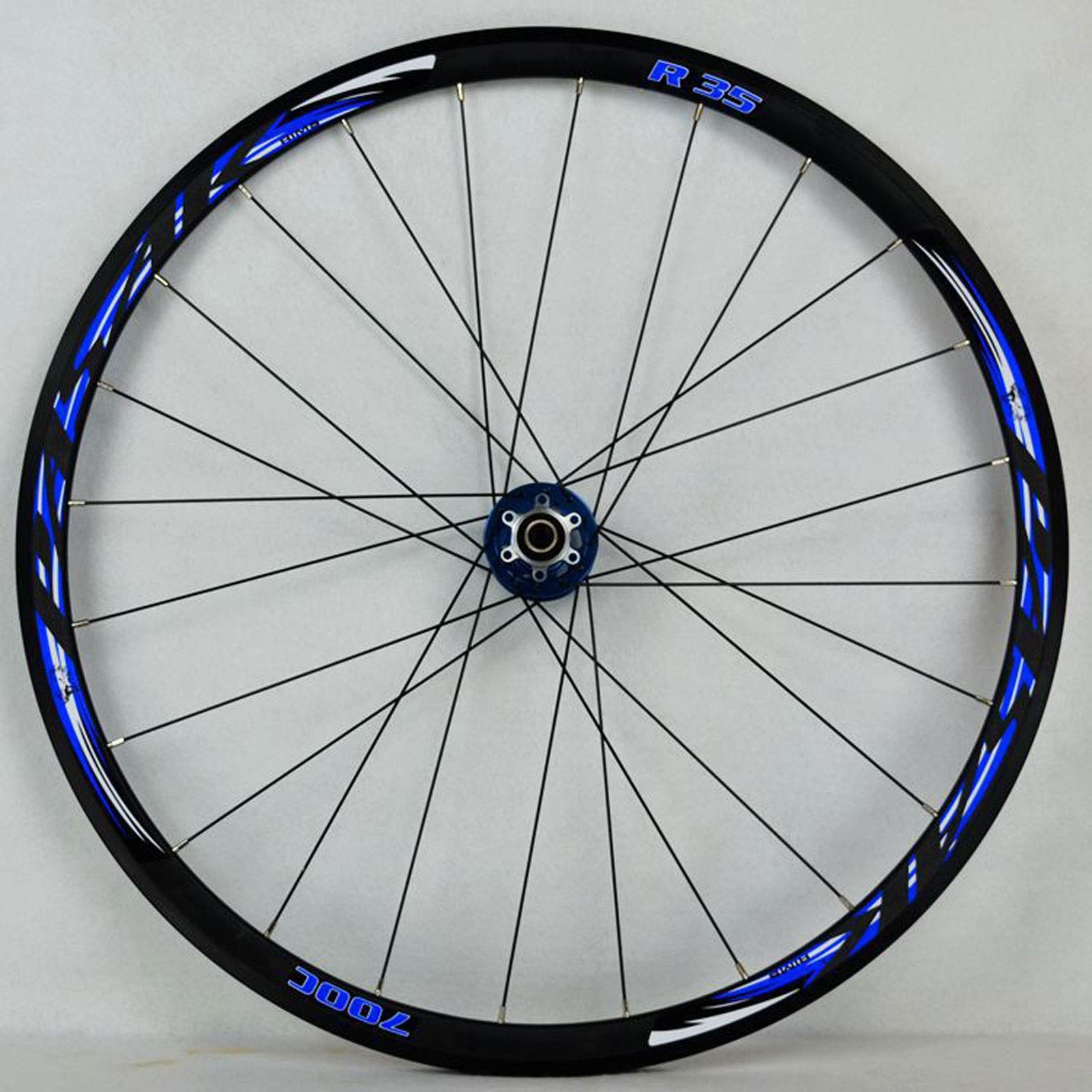 700C Bicicleta De Carretera Ruedas Ciclismo, Aleación Aluminio V-Brake MTB 29 Pulgadas Hub Liberación Rápida 11 Velocidad (Color : Azul, Size : 29 Inch)