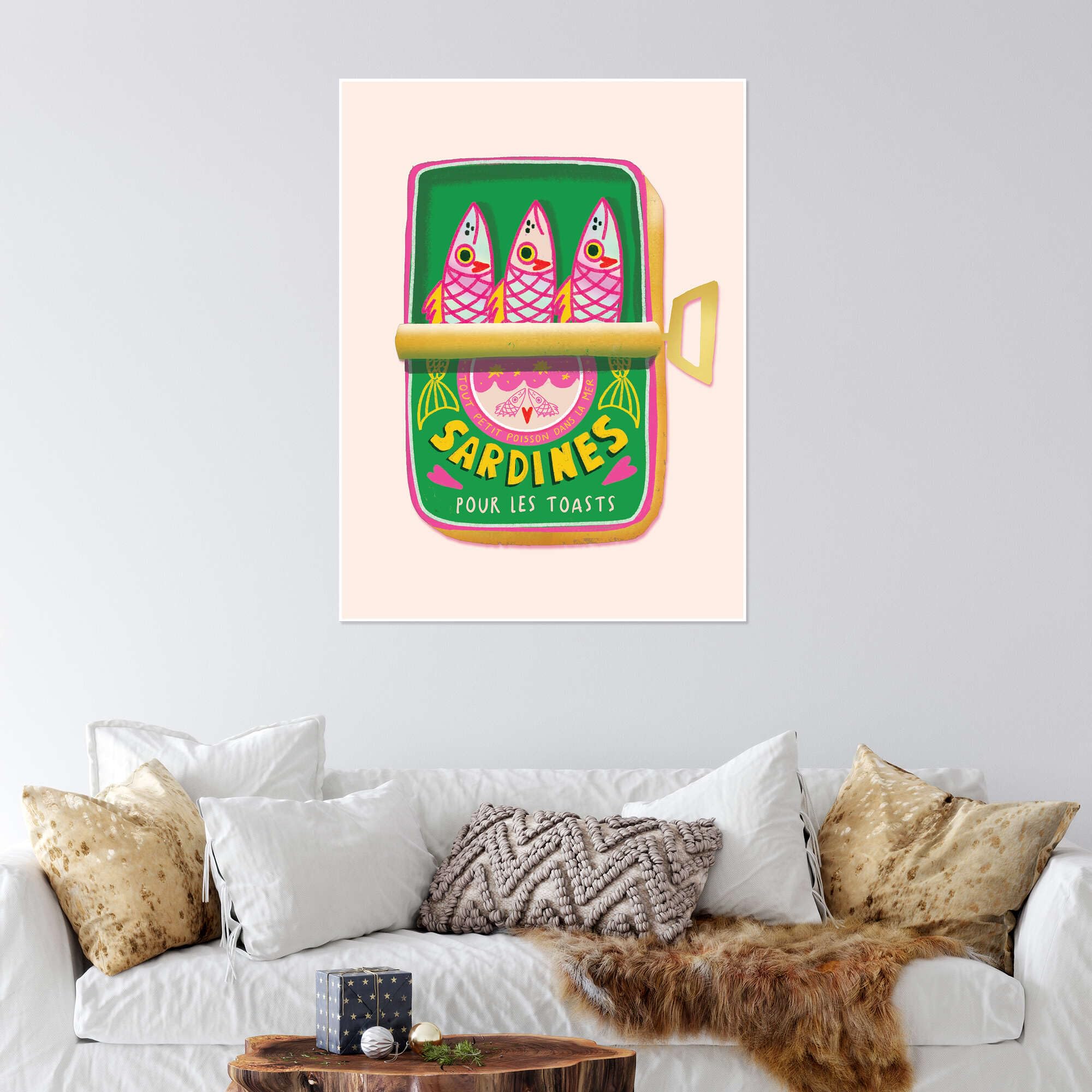 Sardines pour les toasts Plakat