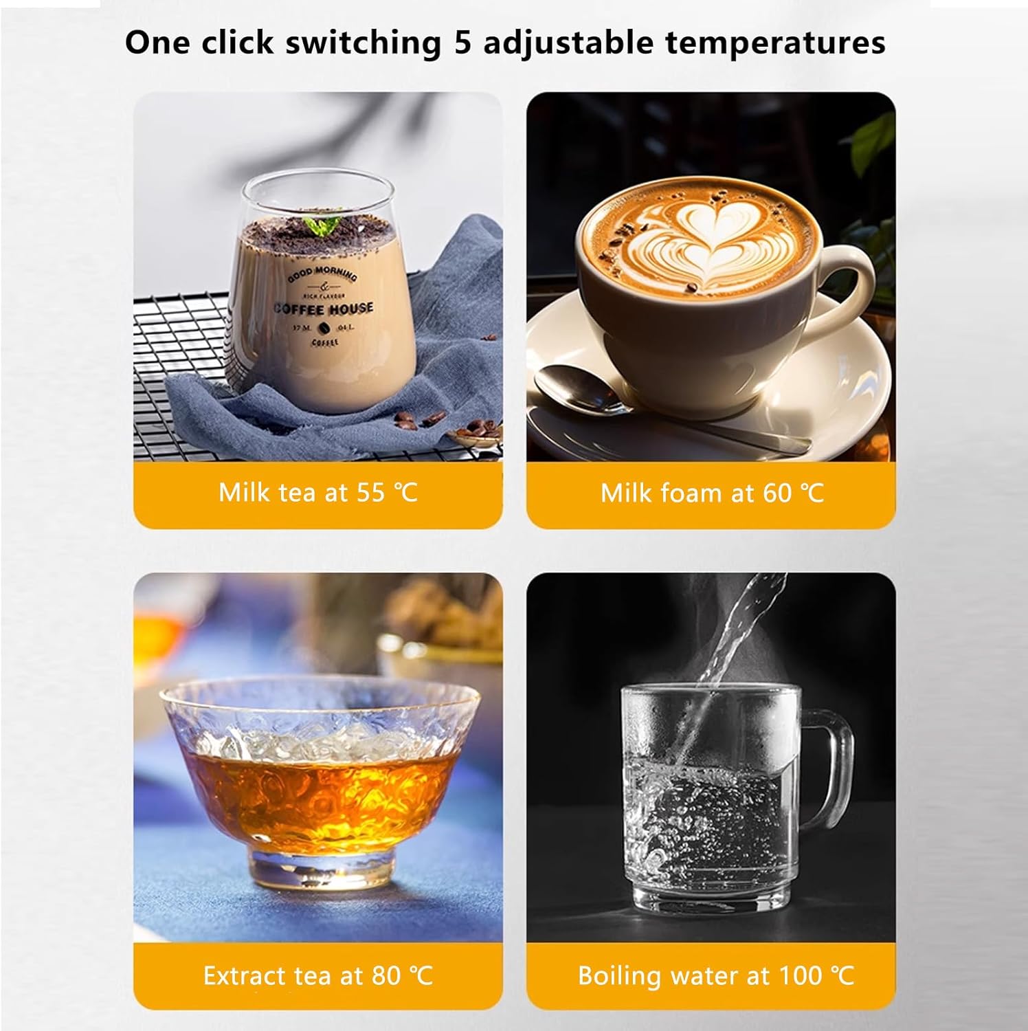 6L Commercial Automatic Steam Milk Frother Machine with LCD Display - Perfect for Tea, Coffee, and Frothing Hot Water - High Efficiency, Easy to Use