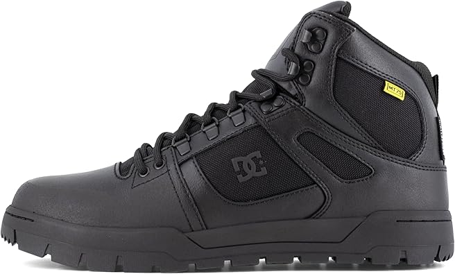 DC Men's Pure Work Black Composite Toe Boots Construction Shoe