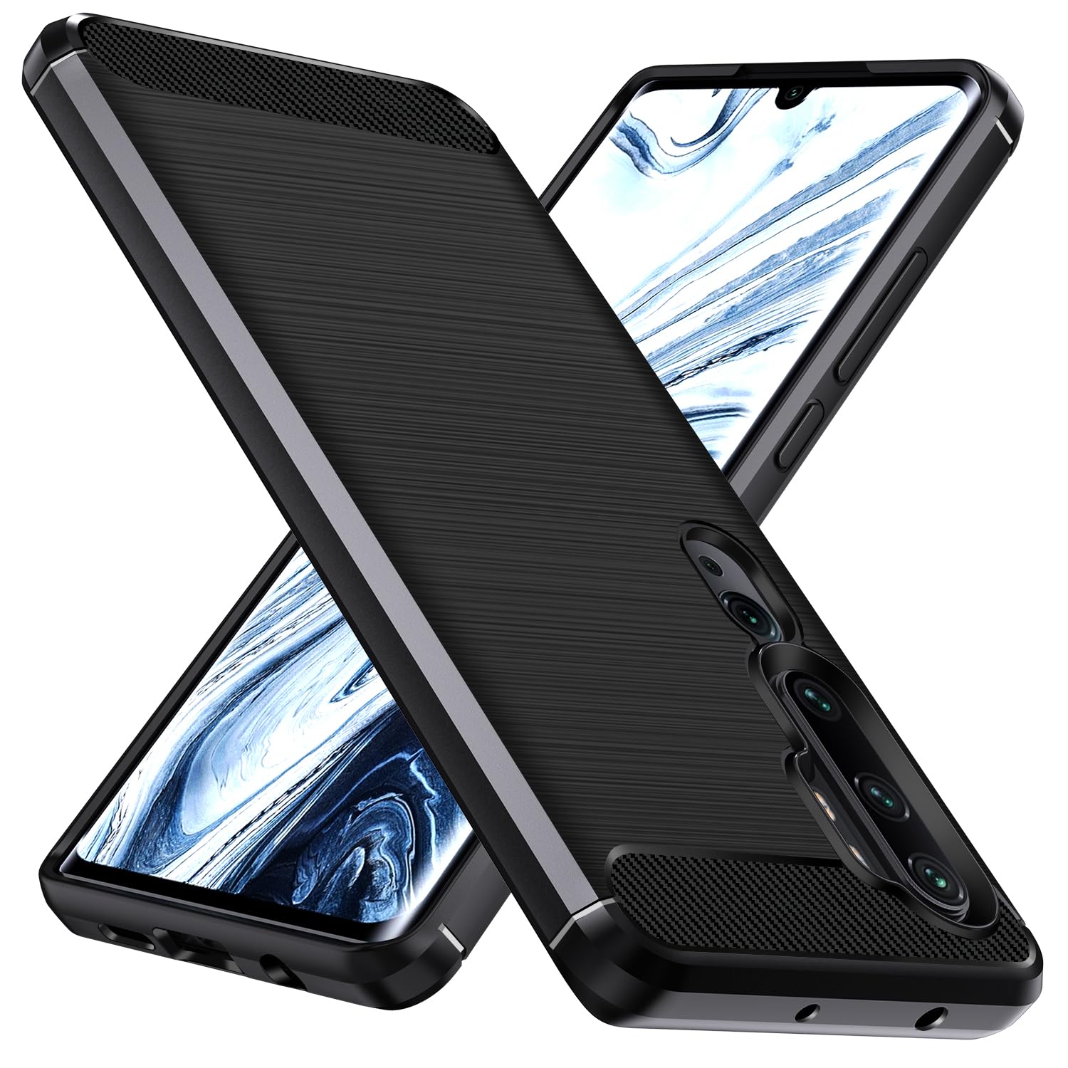 iVoler Cover per Xiaomi Redmi Note 10 Pro, [Protezione Antiurto di Grado Militare] Custodia Sottile Morbida in Silicone TPU Anti-Impronte Anti-Graffio Protettiva Case, Nero