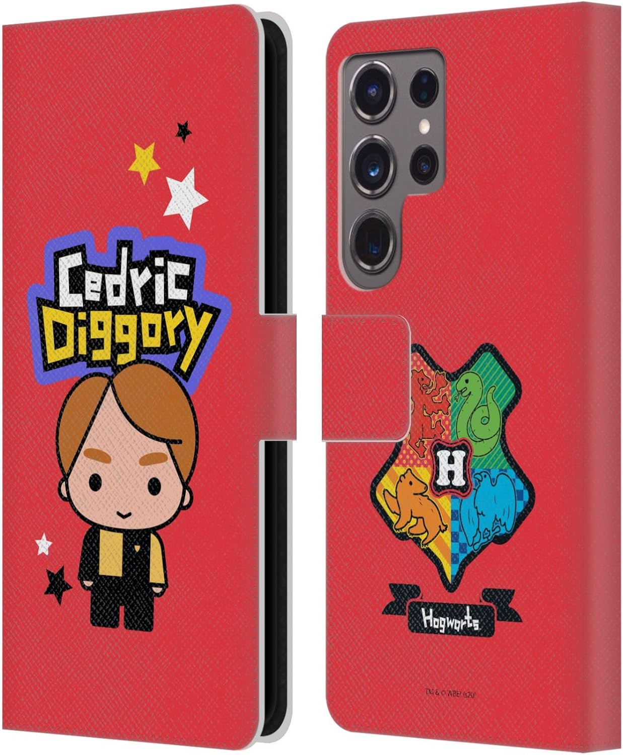 Head Case Designs Officially Licensed Harry Potter Cedric Diggory Deathly Hallows XXVIII Leather Wallet Case Compatible with Samsung Galaxy S24 Ultra 5G