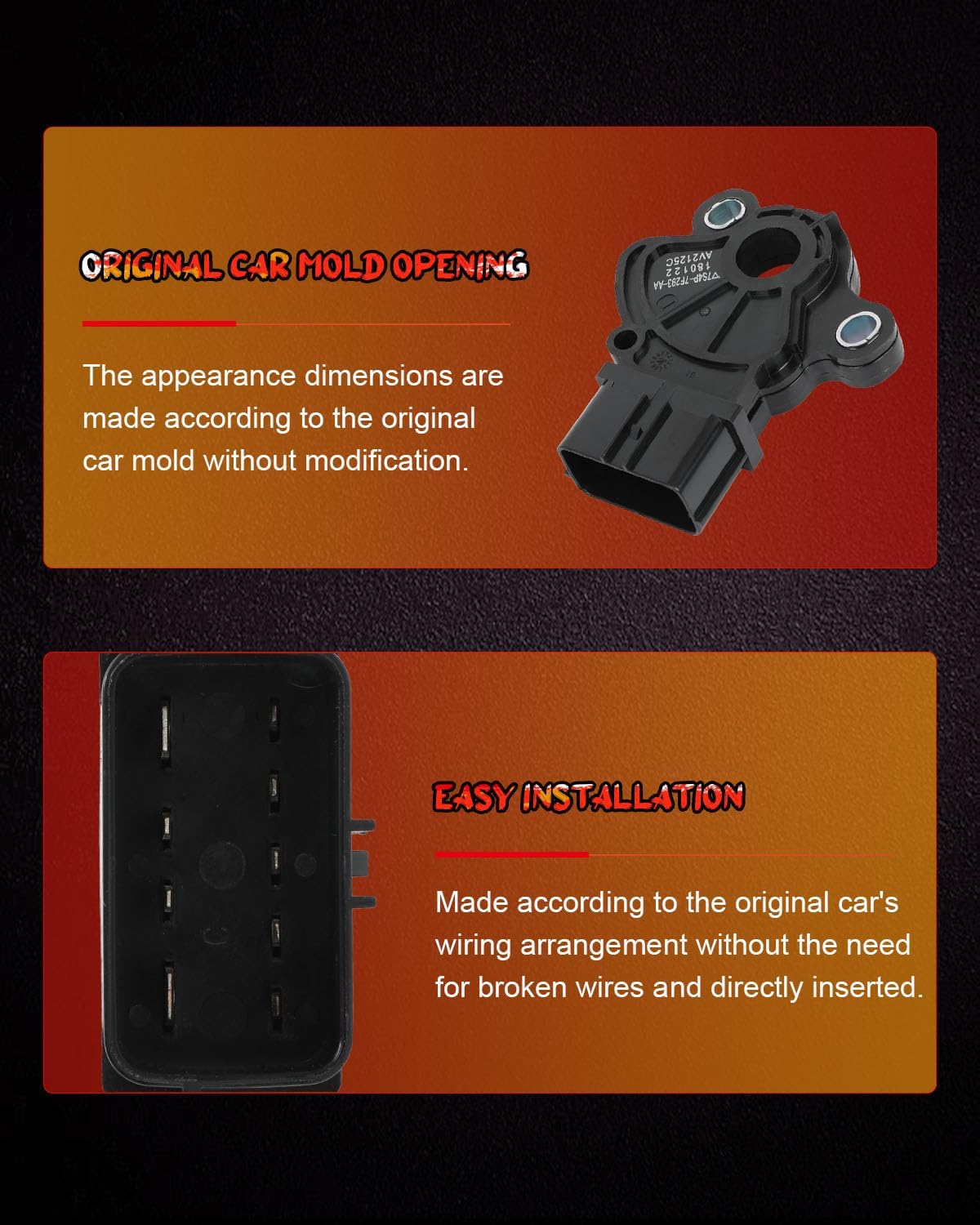 CCIYU Neutral Safety Switch 7S4P-7F293-AA Backup Switch Transmission Range Sensor Fit 2008-2009 for Ford Fiesta 2000-2012 for Ford Focus