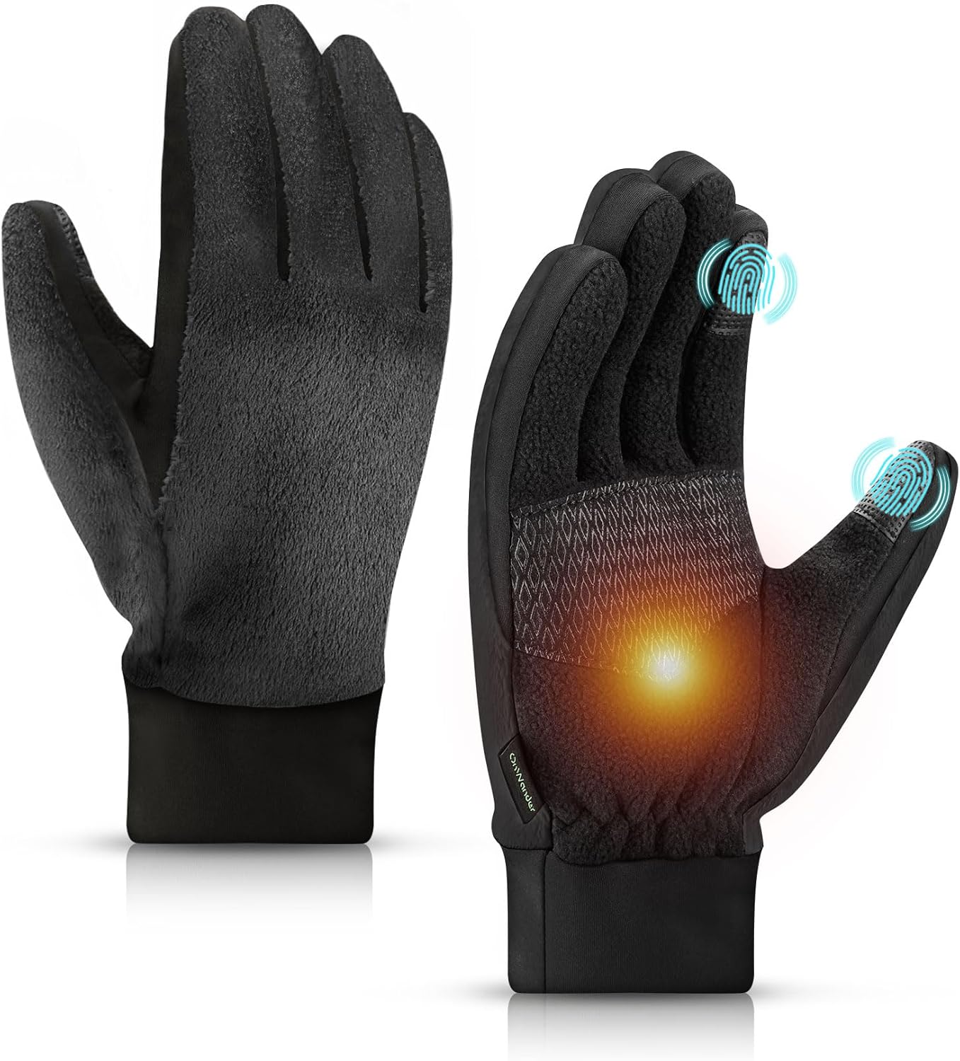 Winter Gloves for Women Cold Weather Windproof Touchscreen Anti-Slip Warm Gloves for Commuting Running Cycling Driving