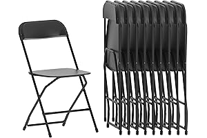 Flash Furniture Hercules Bulk Folding Chairs, 12-Pack, Black