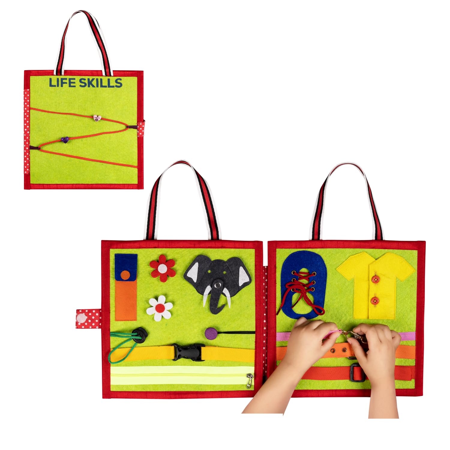 Buy Seraphina Life Skills Busy Board Book Montessori Toy for 3 4 5