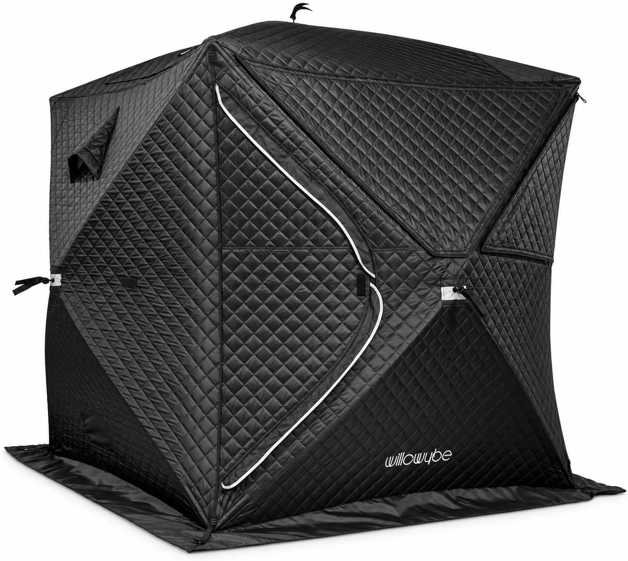WILLOWYBE Outdoor Sauna Tent Pro - 4-Person, All-Weather, Insulated, Solid, Panoramic View, Easy Setup