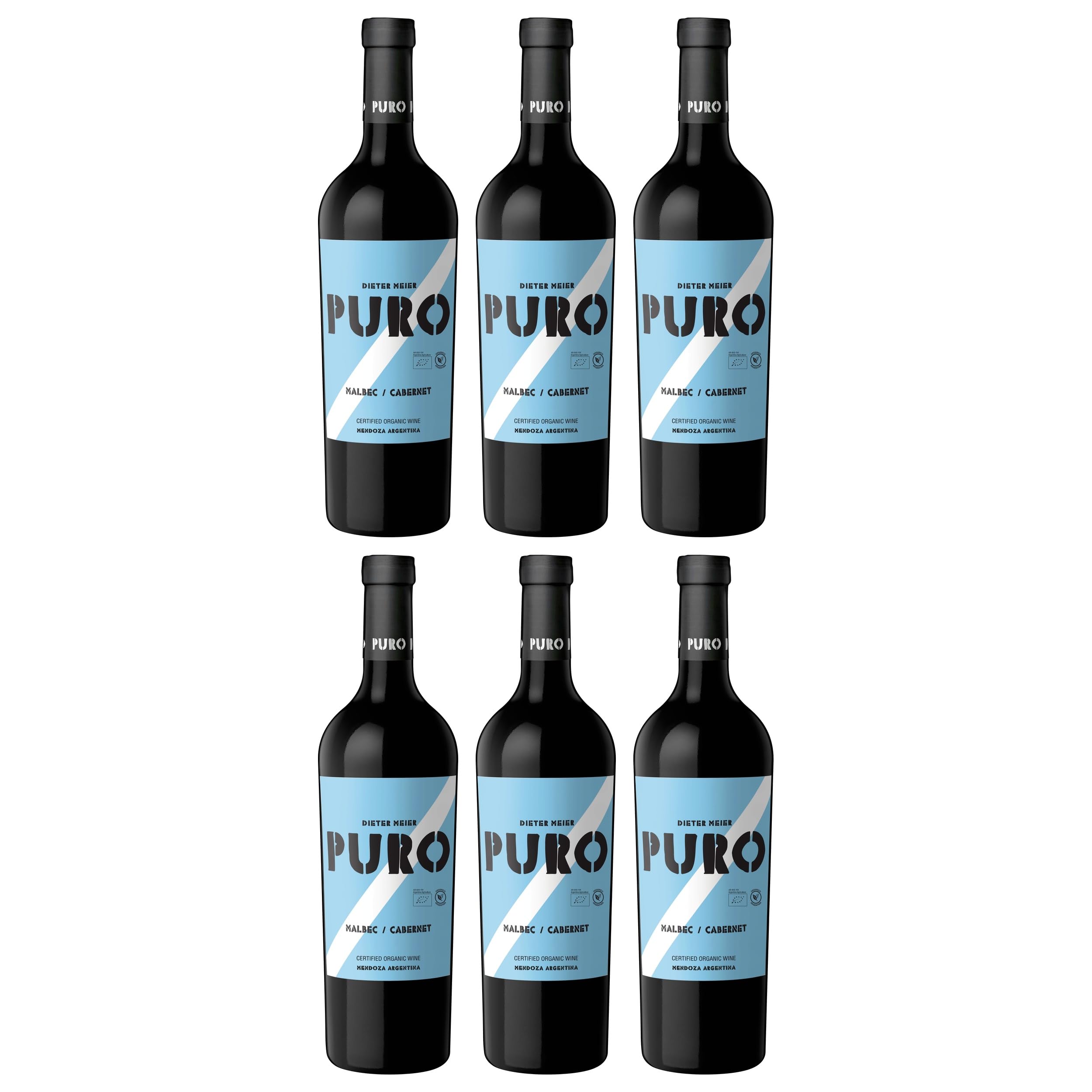 Dieter Meier Puro Malbec Cabernet Rotwein Rot Trocken BIO VEGAN Argentinien inkl. FeinWert E-Book (6 x 0.75 l)