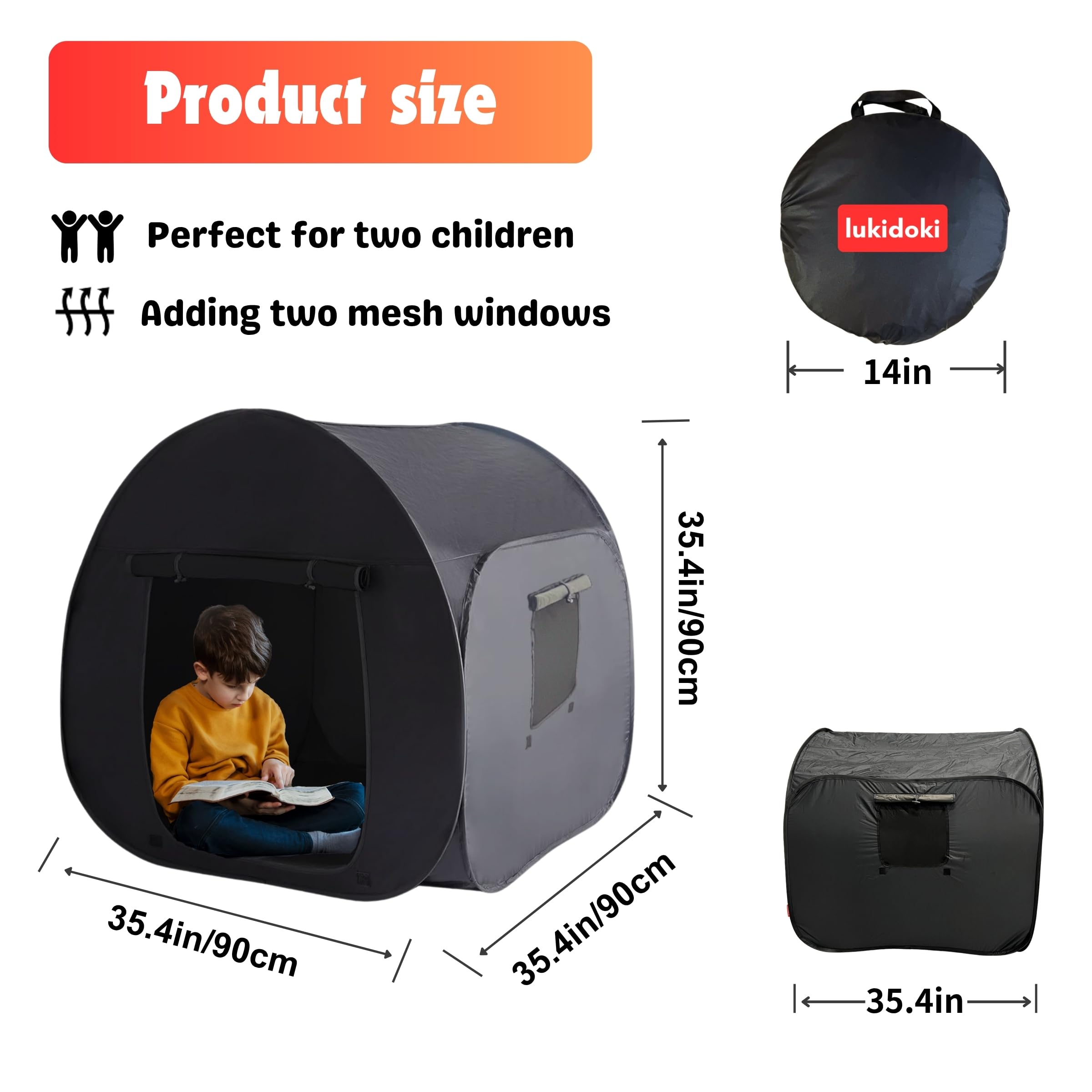 Tienda de campaña sensorial para niños con autismo – Certificación CPC Sensory Calm Corner Ayuda a los niños con TDAH, SPD a relajarse, reducir la ansiedad – Juguetes portátiles para añadir 6
