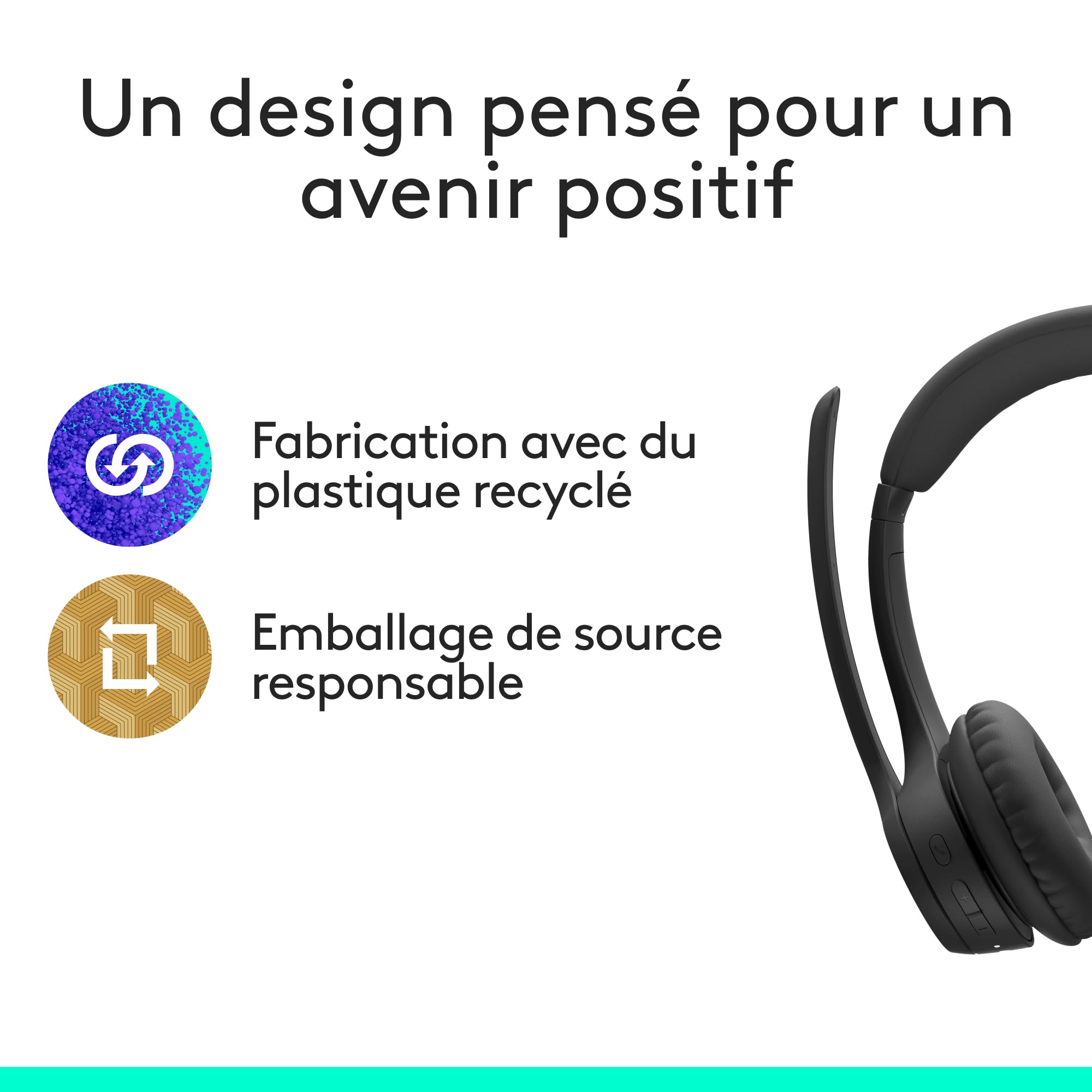 Logitech Zone 305 for Business, Casque Bluetooth sans Fil avec Microphone, Bluetooth natif, pour Microsoft Teams, Compatible avec Windows, Mac, Chrome, Linux, iOS, iPadOS, Android - Noir