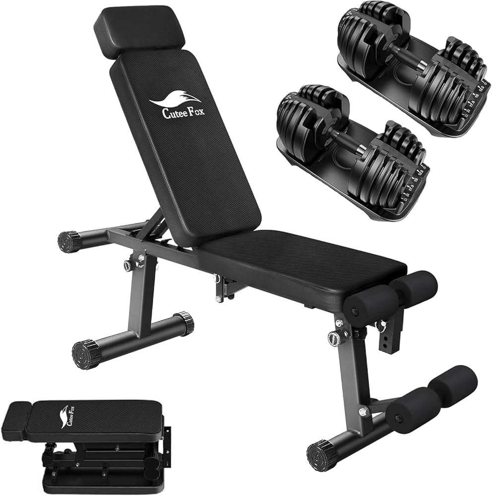 セット商品 トレーニングベンチ+可変式 ダンベル24kgx2個セット Amazon | 商品 トレーニングベンチ+可変式 ダンベル 24kg
