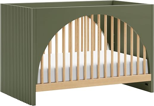 Babyletto Moab 3-in-1 Convertible Crib in Olive and Ash, GREENGUARD Gold Certified