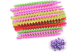 Coobar 35Pcs Plastic Barber Hairdressing Spiral Hair Perm Rod Salon Tool Durable