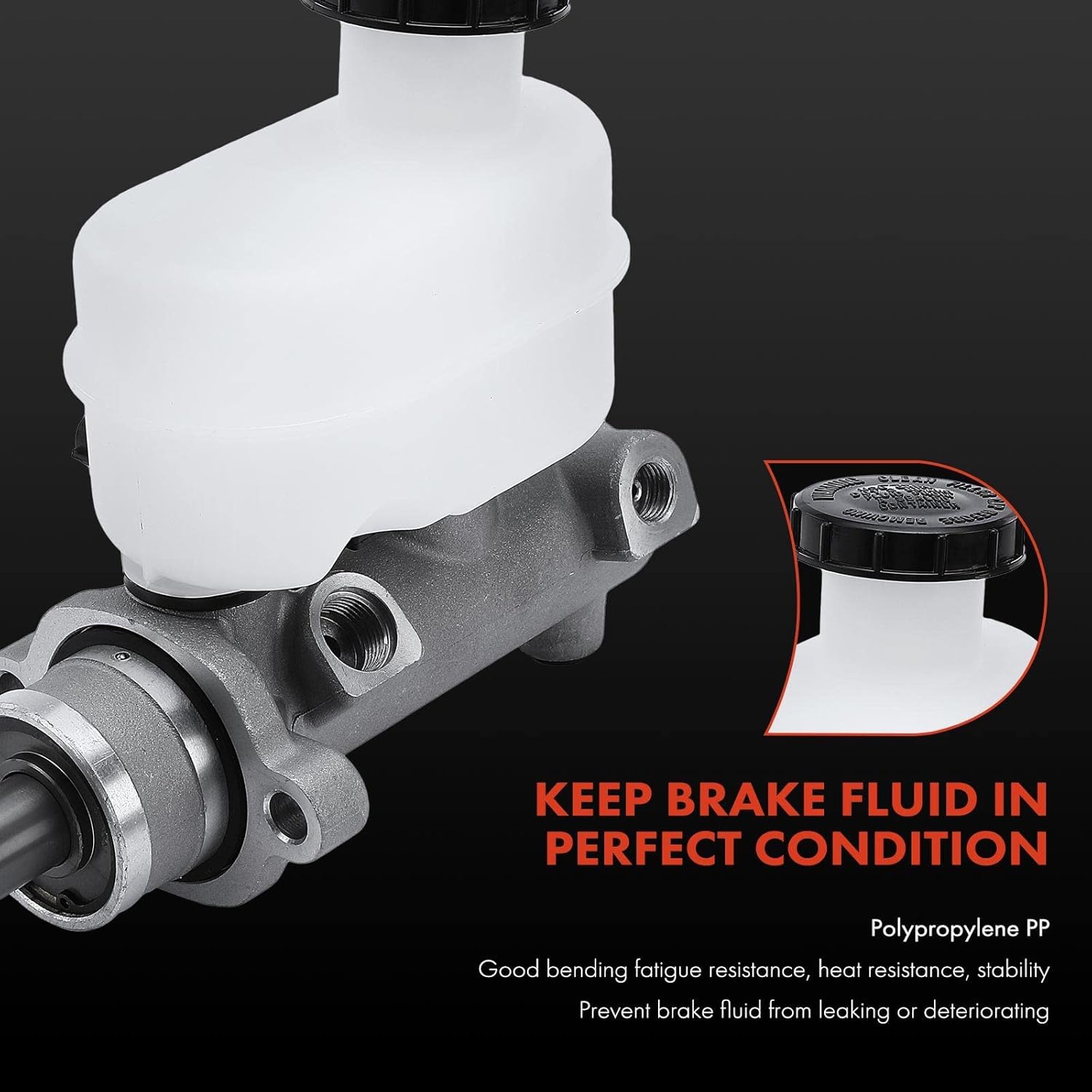 A-Premium Brake Master Cylinder with Reservoir and Cap Compatible with Ford Vehicles - E-250 Econoline 1997-2002, E-350 Econoline, E-350 Econoline Club Wagon, Econoline Super Duty 1997-1998