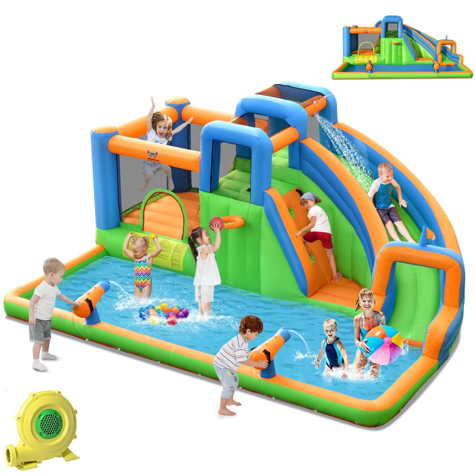 Zoom Blowers LTE 1 HP Inflatable Bounce House Blower, Commercial