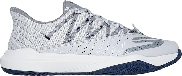 Skechers Tênis masculino Viper Court Rally Pickleball, Cinza/azul