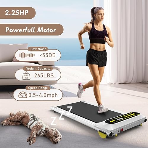 Miniatura 6 de Cinta de correr para debajo del escritorio para el hogar, máquina de almohadilla para caminar con pantalla LED y 12 programas preestablecidos