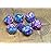 CREEBUY DND Dice Set Lake Blue & Purple Polyhedral RPG Dice for Dungeon and Dragons D&D Role Playing Games Table Games Glitter Dice