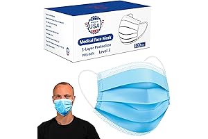 DR.MOXA Face Masks Disposable Made in USA, ASTM F2100-21 Level 3 Standards,...