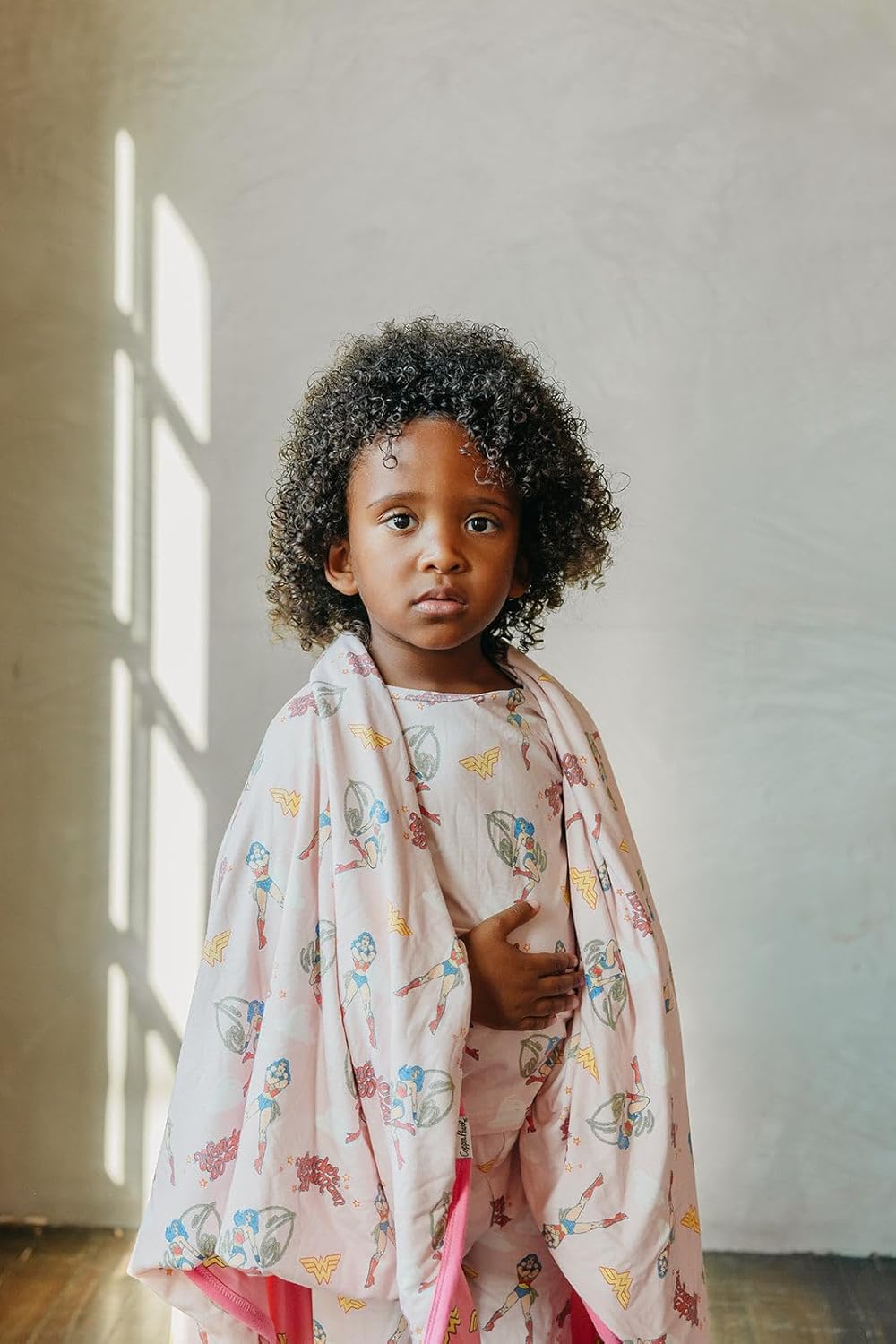 Copper Pearl Three-Layer Baby Blanket: Soft Quilt for Boys and Girls | Breathable, Cozy Toddler Blanket | 46x46 Premium Polyester/Rayon | Wonder Woman