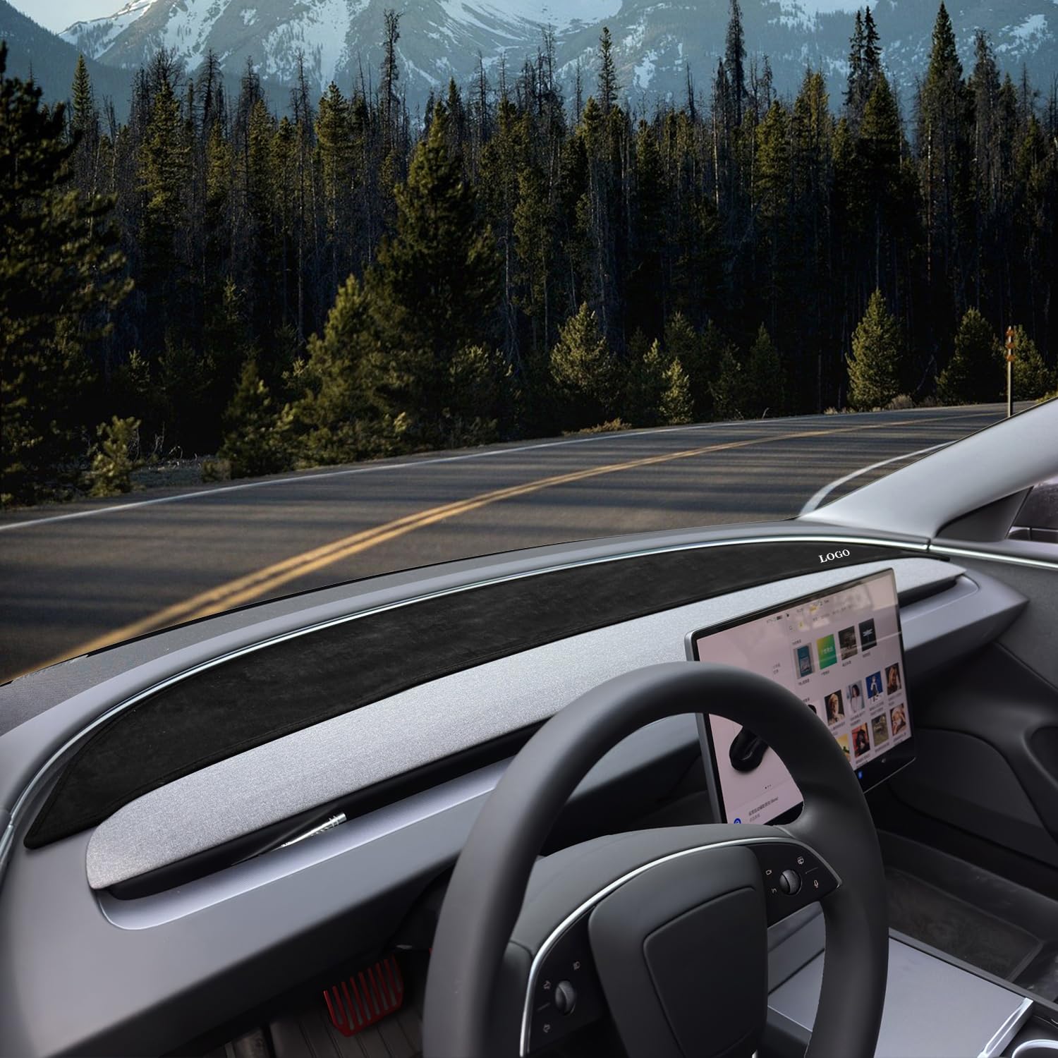 Coperture Cruscotto per Tesla Model 3 Highland 2024 Copri Cruscotto Interno Tappetino Dash Mat 2024 Model 3 Highland Accessori Interni
