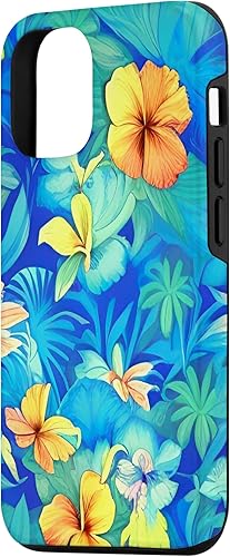 Miniatura 5 de Funda estética para iPhone 11 con flores de hibisco, floral, tropicales hawaianos