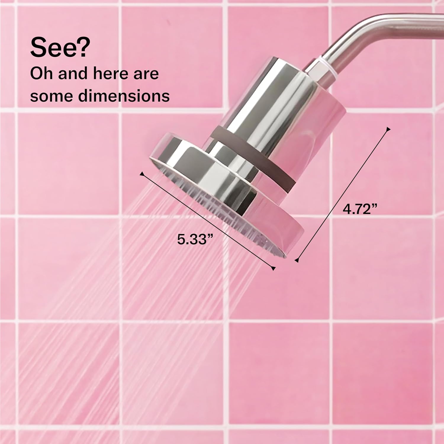 The Jolie Filtered SHOWERHEAD with Shower Water Filter System- High Pressure Showerhead, Hair and Skincare Accessory to Improve Beauty and Personal Care Routine (New Brushed Steel) - Image 5
