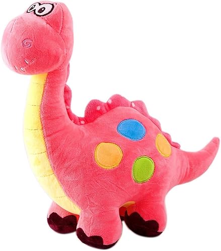 Vista 2 de Marsjoy Juguete de peluche de dinosaurio rosa de 14 pulgadas, animal de peluche de dinosaurio, juguete de dinosaurio para bebés, niñas y niños