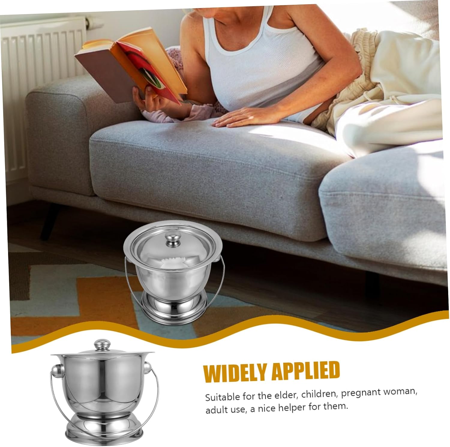 Covered Night Urinal Adult Chamber Pot Commode Bucket Thickened Boys and Girls Pee Bottle Sturdy Spittoon