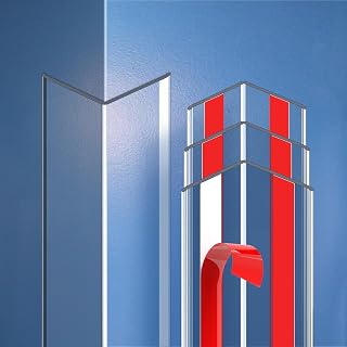 Clear Self - Adhesive Wall Corner Protectors - Ideal for Wall, Door, Cabinet, Furniture & Stair, Easy Installation, Suitable for Baby Proofing, Clear, 3cmx150cm-4PCS