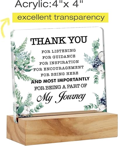 Vista 2 de Regalo de agradecimiento para empleado, maestro, mentor, acrílico, letrero de decoración de escritorio, letrero de agradecimiento para escritorio