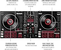 Vista 3 de Paquete de Controlador de DJ - Set de DJ con 4 Decks, Mezclador de DJ, Interfaz de Audio, Pantallas de Rueda Jog, FX y Auriculares de DJ - Numark