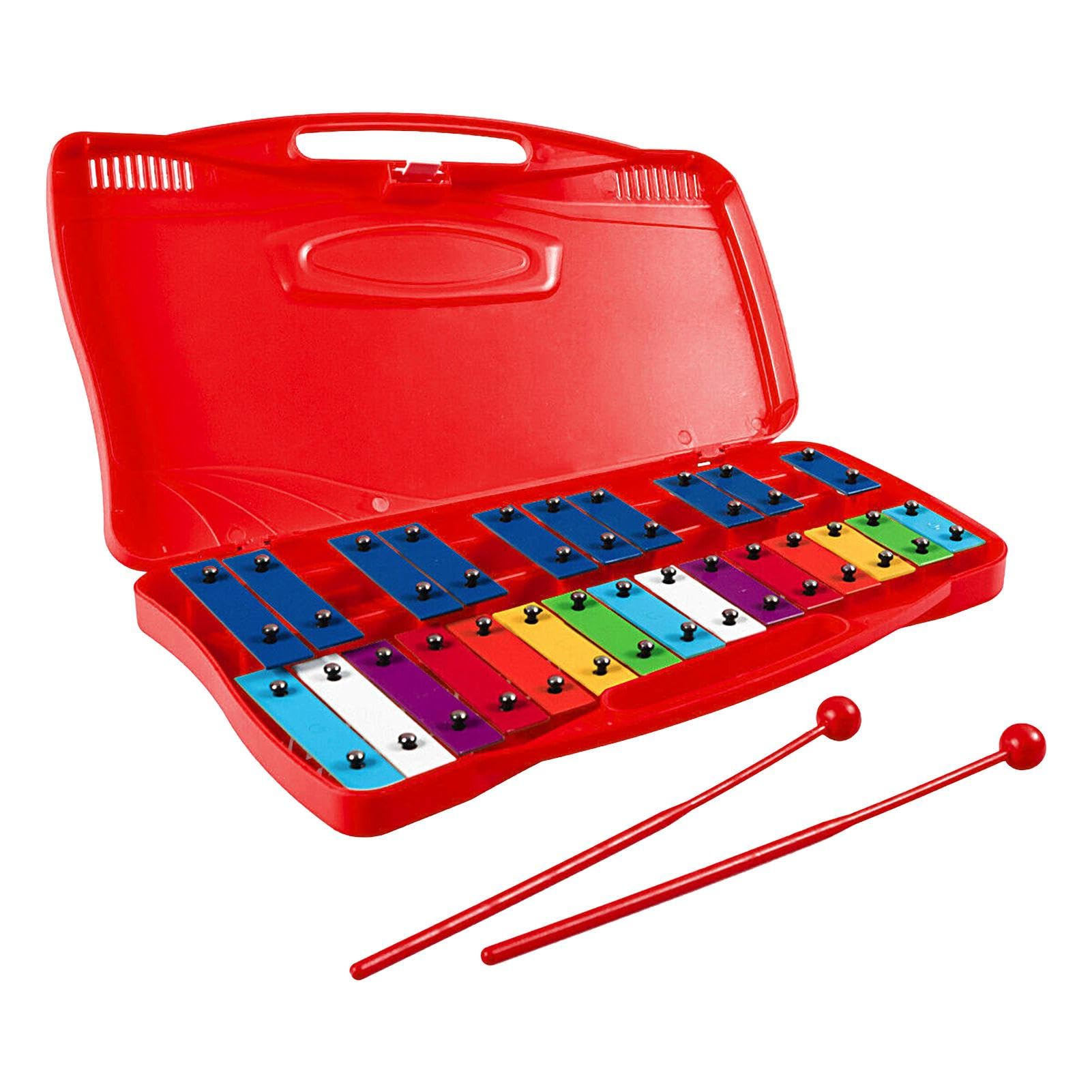 Glockenspiel, Glockenspiel per Bambini in Metallo - Strumento | Professionale per Bambini | Colorati Giocattoli Musicali educativi precoci per Il Ringraziamento, Le Vacanze, Il Capodanno, I