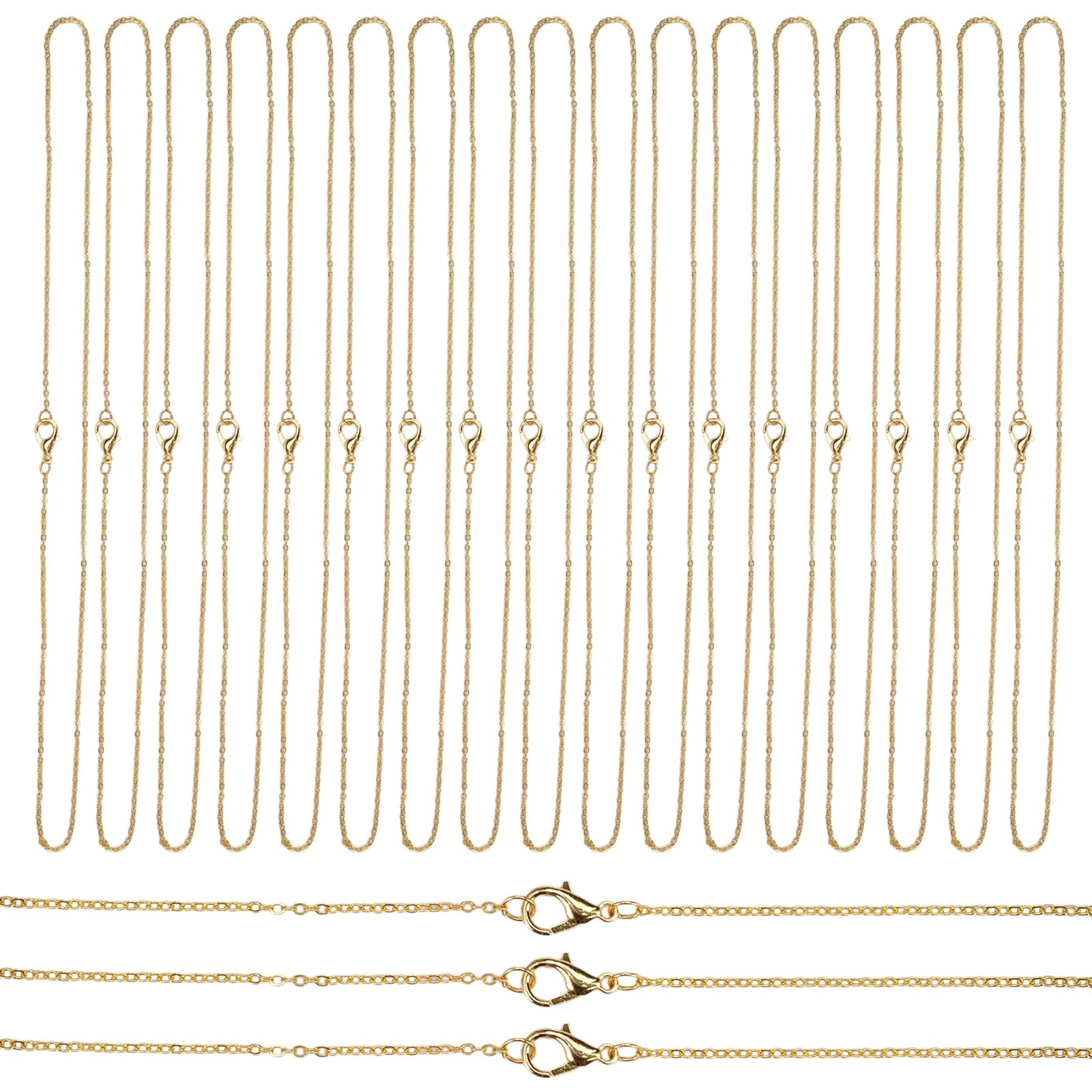 20 Catene Per Gioielli 60cm Con Chiusura Aragosta | Oro Fai Da Te Per Collane E Braccialetti - Foto 10